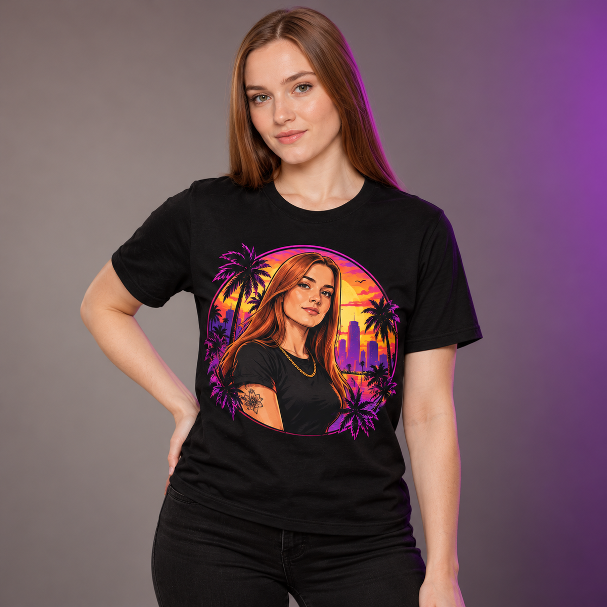 Custom Photo T-Shirt — Game-Inspired Artwork