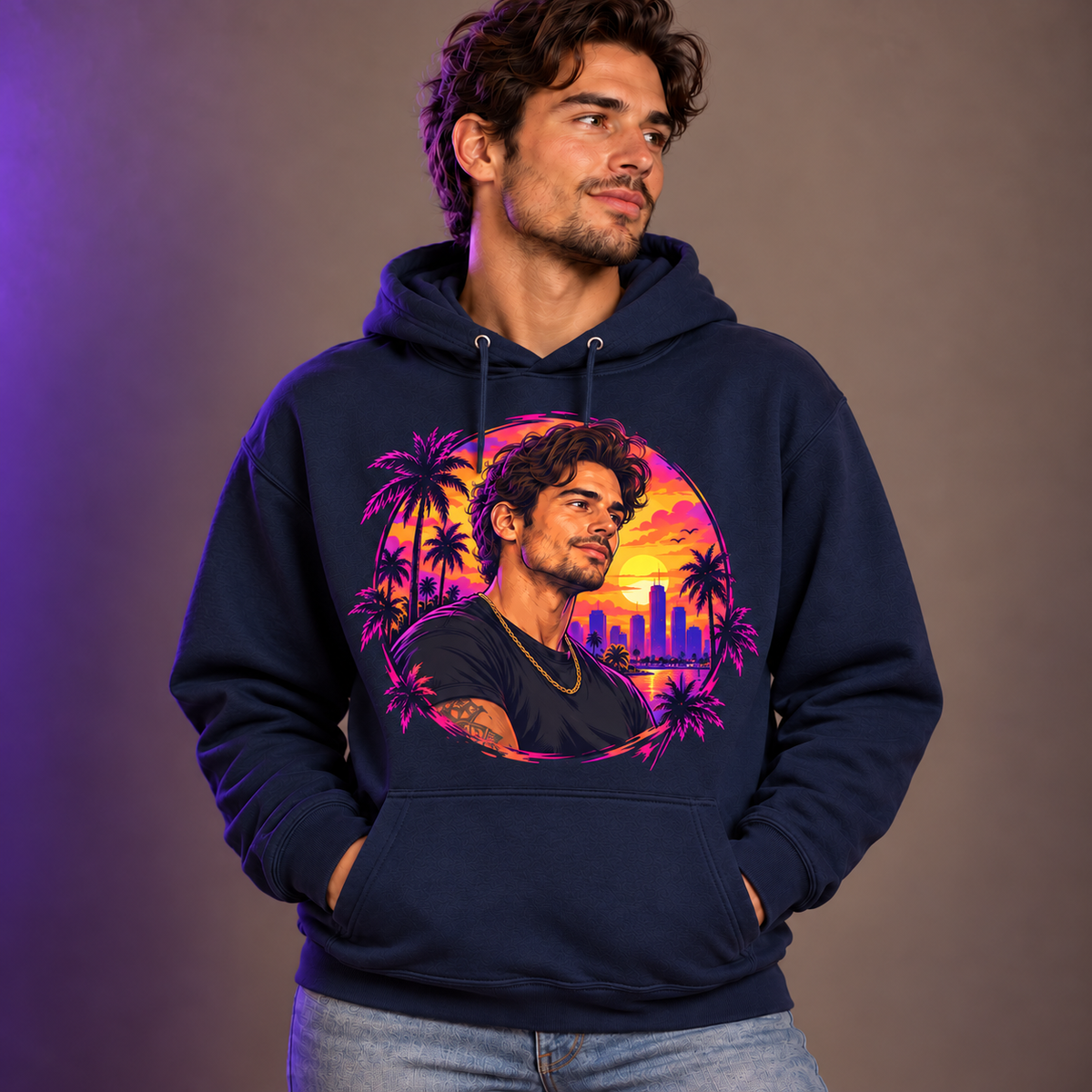 Custom Photo Hoodie — Game-Inspired Artwork