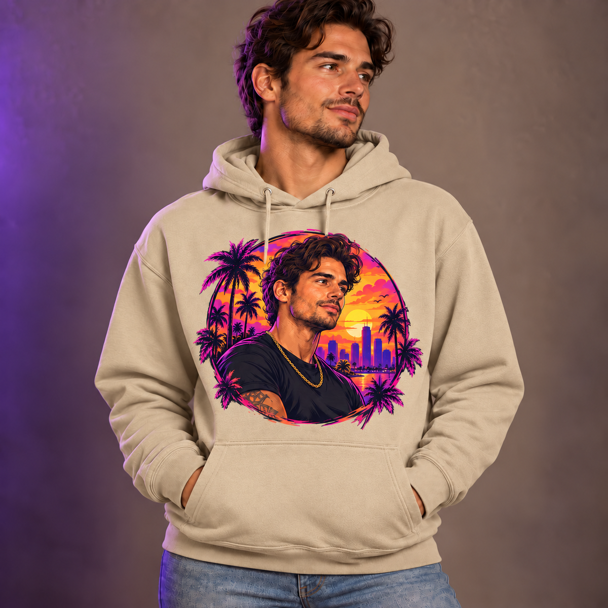 Custom Photo Hoodie — Game-Inspired Artwork