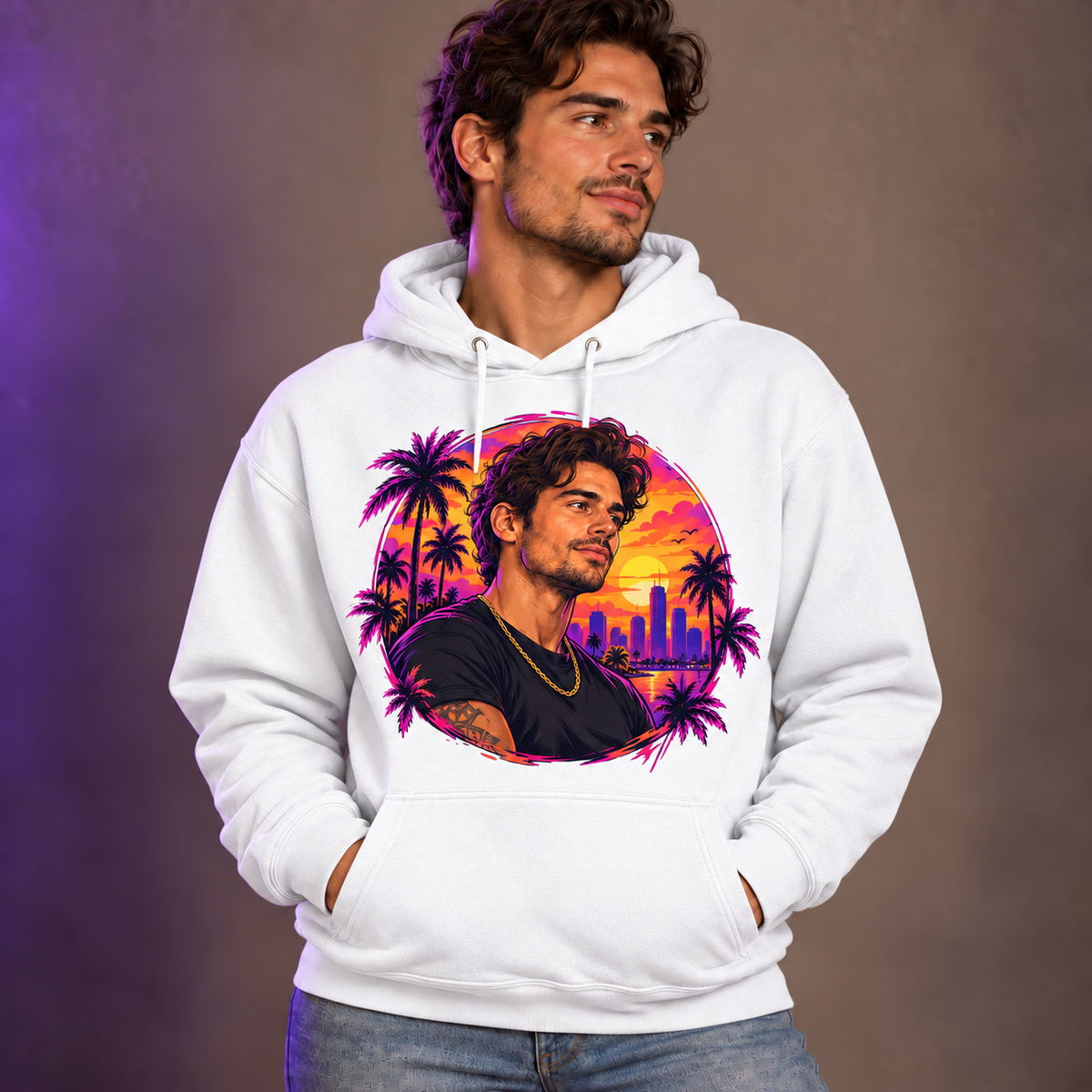 Custom Photo Hoodie — Game-Inspired Artwork