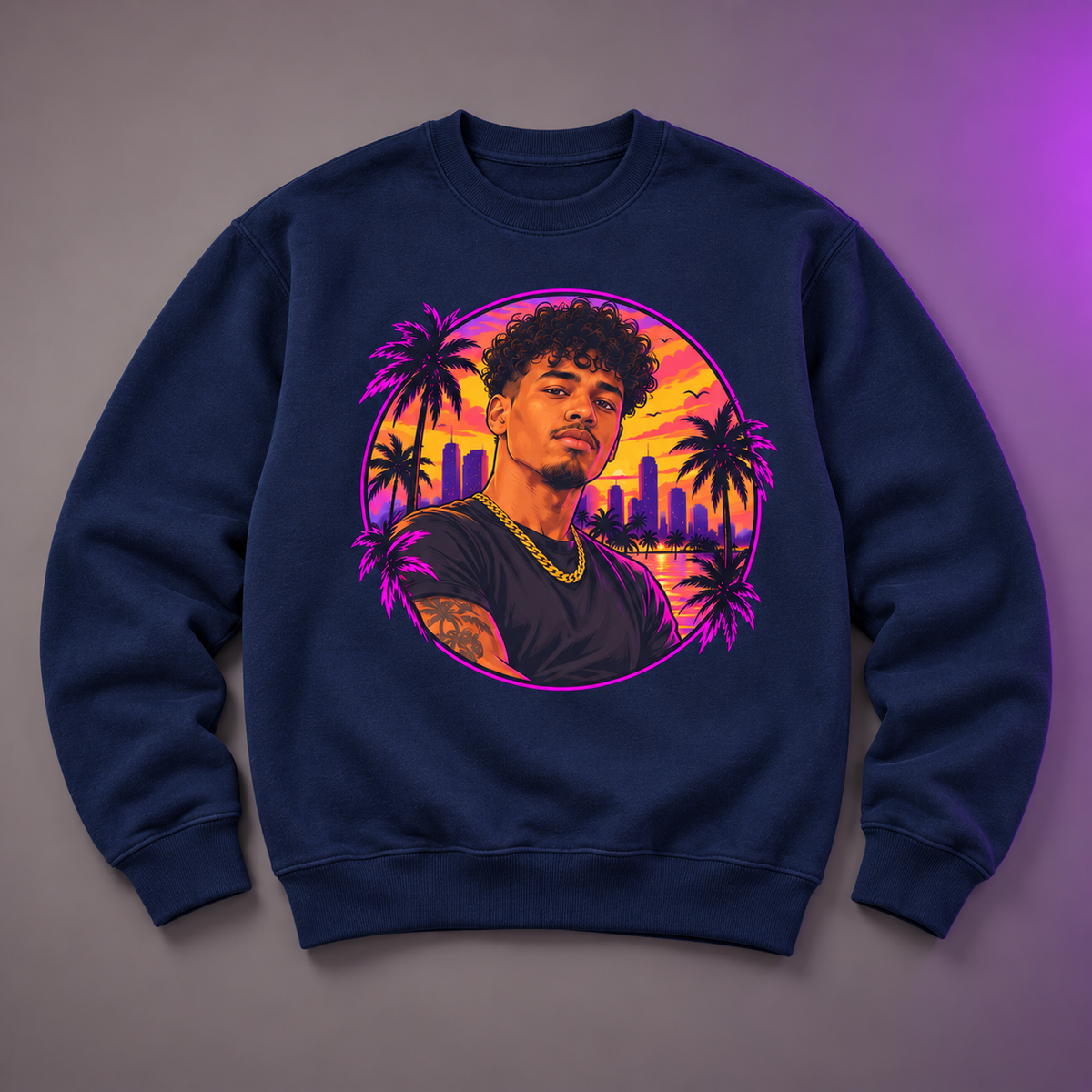 Custom Photo Sweatshirt — Game-Inspired Artwork