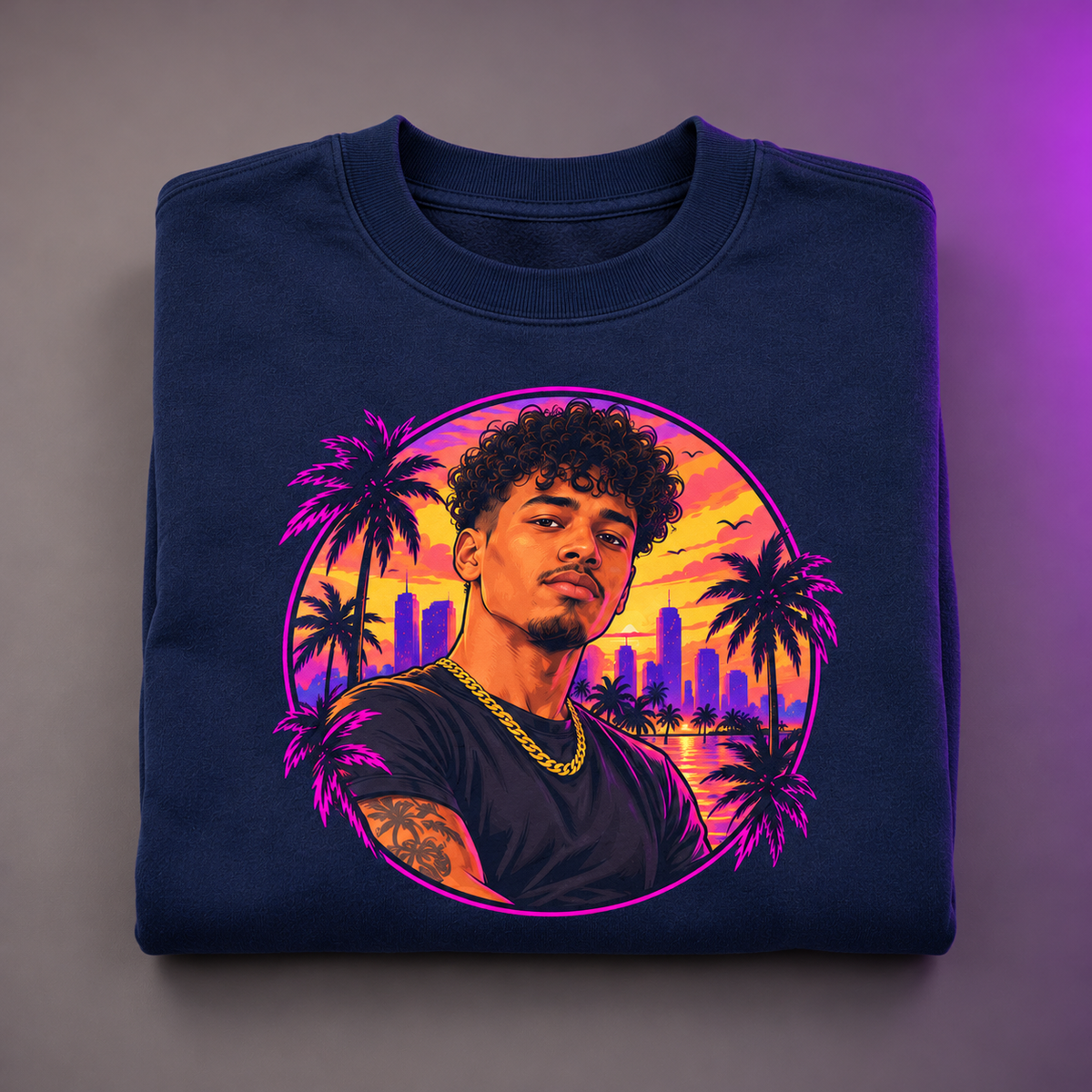 Custom Photo Sweatshirt — Game-Inspired Artwork