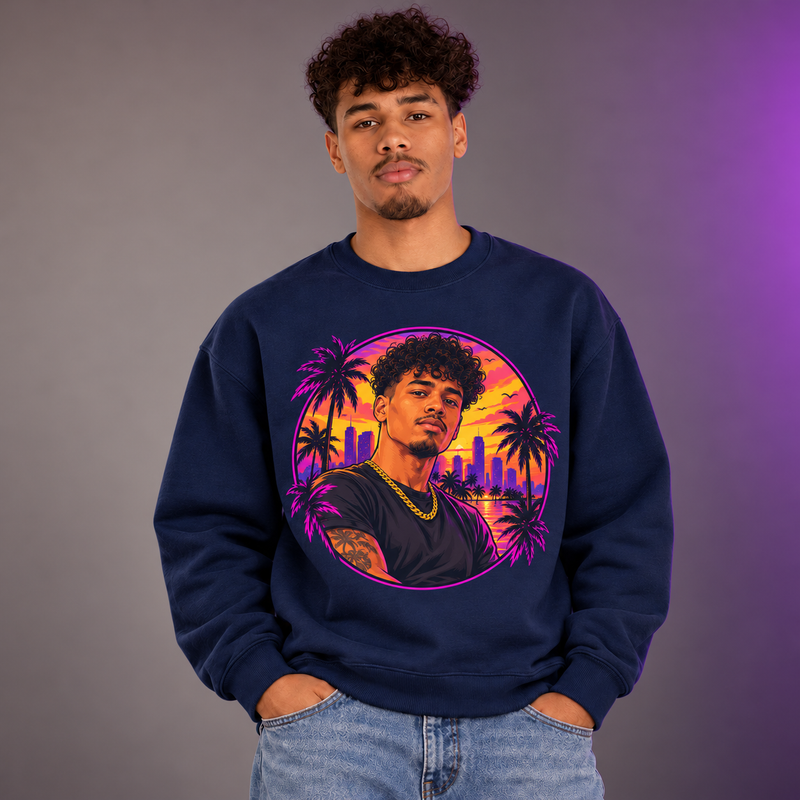 Custom Photo Sweatshirt — Game-Inspired Artwork